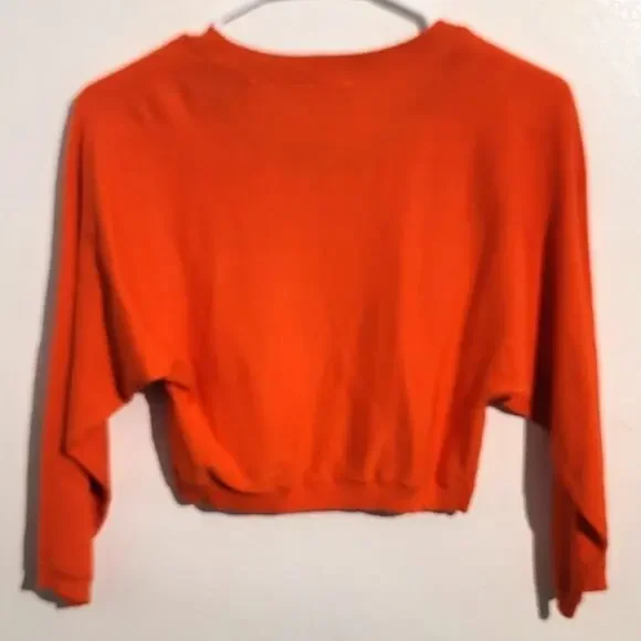 Cabi #5008 Cropped Piccolo Shrug Cardigan Tiger Lily Orange XS - Picture 3 of 9